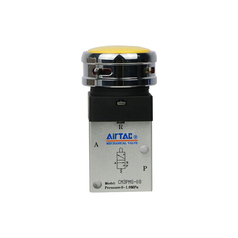 AirTAC Mushroom head push button manual valve (with protective cover) (1/4); CM3PMS08Y