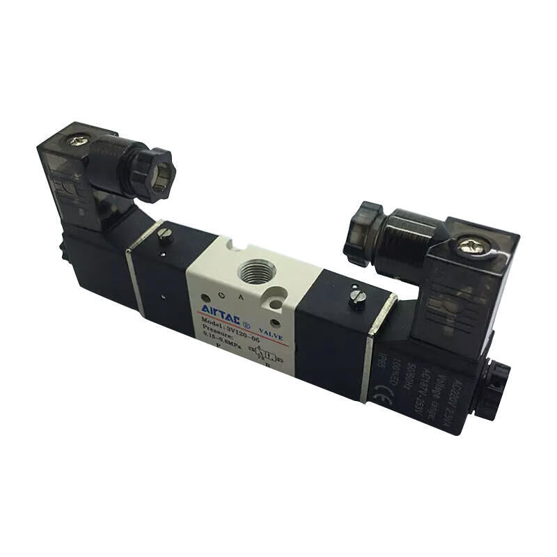 AirTAC internal pilot solenoid valve, 2-position 3-way, double solenoid, DIN socket type; 3V12006B