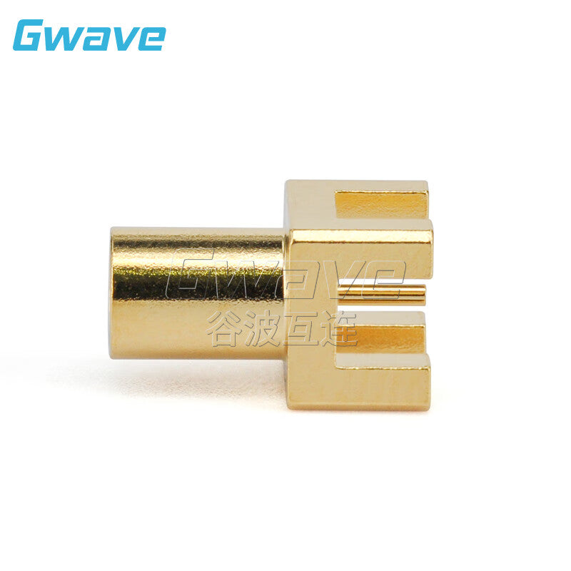 Gwave GPO (SMP) male connector for PCB board connection, 2.9mm solder hole spacing, 26.5GHz optical fiber. GPO-JHD2-S