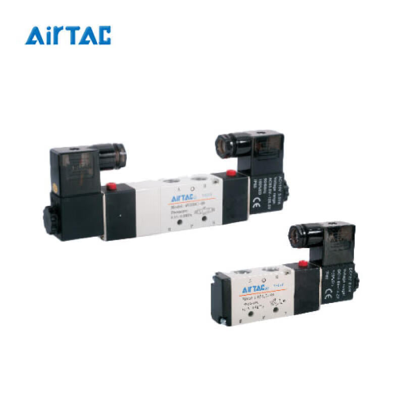 AirTAC 3-position 5-way double-electric solenoid valve, inline type; 4V230E08EI