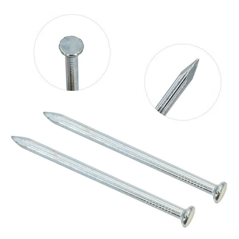 Hesdig JG-01 Straight-grained Cement Nails, High-strength Steel Nails, Wall Nails, Picture Hanging Nails, Round Nails, Hook Nails, 1kg/box, 25mm