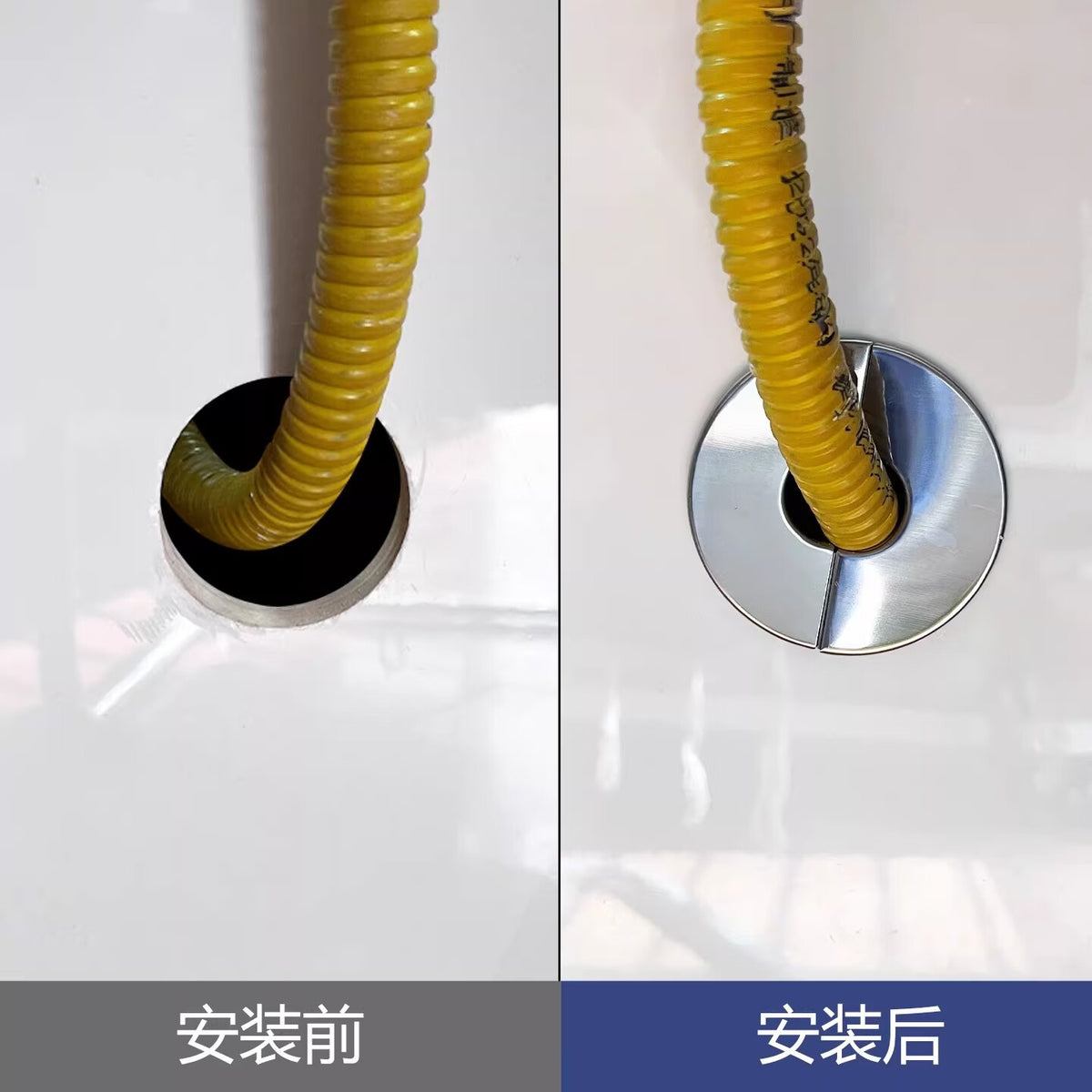 TIMUS stainless steel decorative cap for faucets, angle valves, thickened snap-on water pipe caps, and shower heads to conceal imperfections.