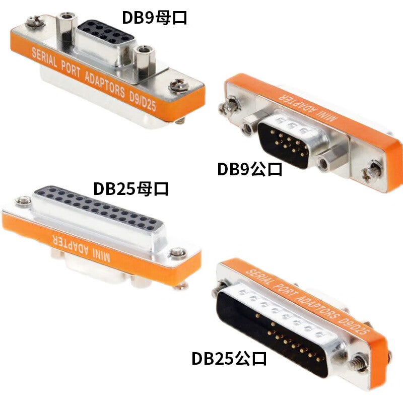 Bayer DB9 female to DB25 female adapter, COM port 9-pin to 25-pin parallel port crossover serial port adapter, 1 piece BY-XDB9F-25F