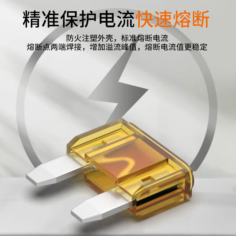 Huijun Automotive Fuse Clips, Car Fuse Inserts, 4S Store Fuse Tube Set, Small Size 20A - 10 Clips