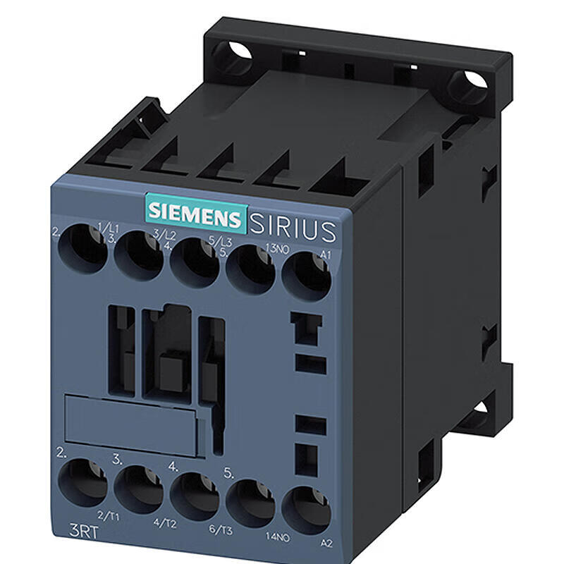 Siemens contactor 220VAC50/60HZ 3kW 400V auxiliary contact: 1 normally open contact, 3-pole specification S00 screw terminal; 3RT60151AN21