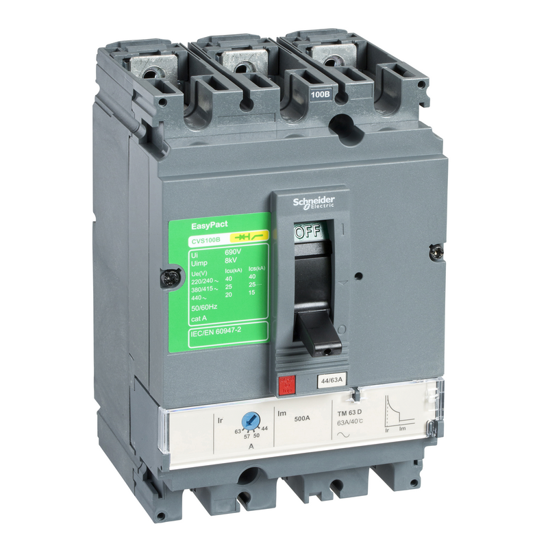 Schneider Electric CVS100B TM63D 3P3D Molded Case Circuit Breaker