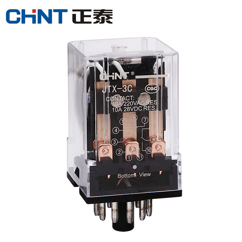 Chint (CHNT) JTX-3C-AC-220VV small relay high-power electromagnetic relay park 11 feet (single relay)