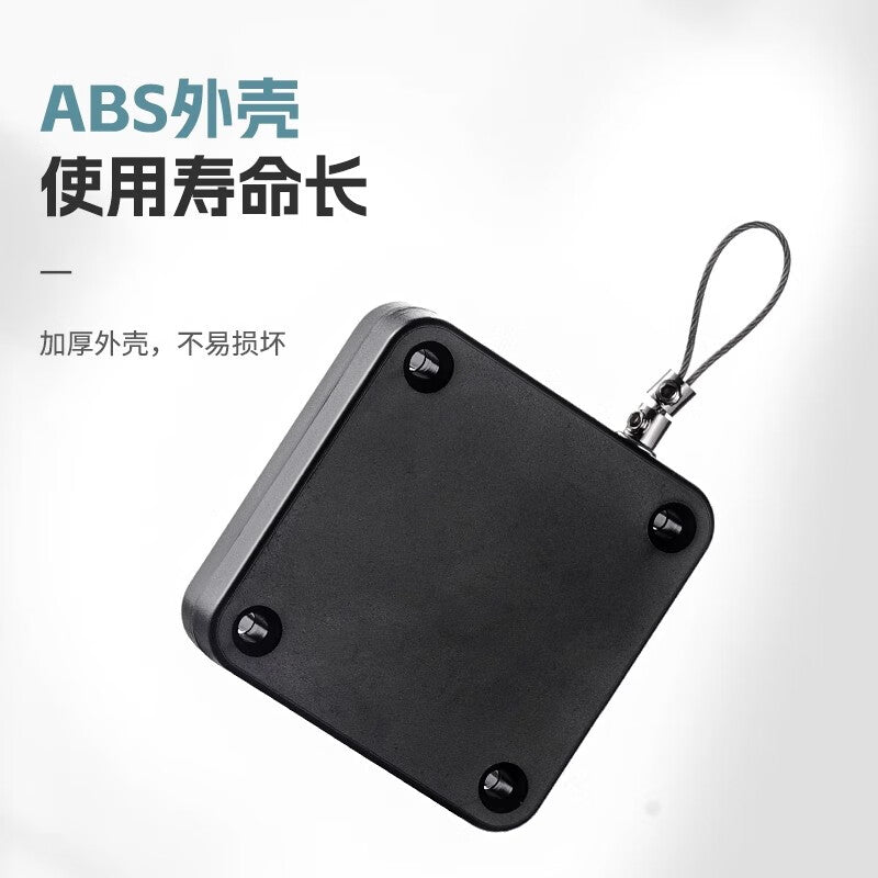 Chuke No-Drill Automatic Household Door Closer, Simple Door Closing Tool, Pull Rope Closer, Black, 800 Tensile Strength