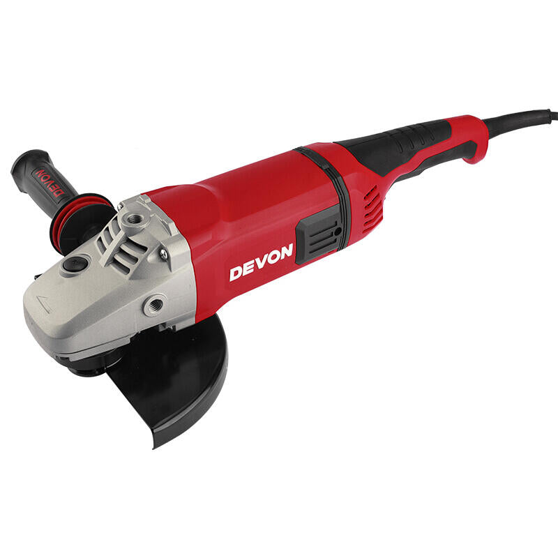 180mm Angle Grinder 2600W - Vibration Reduction Handle, Color Box