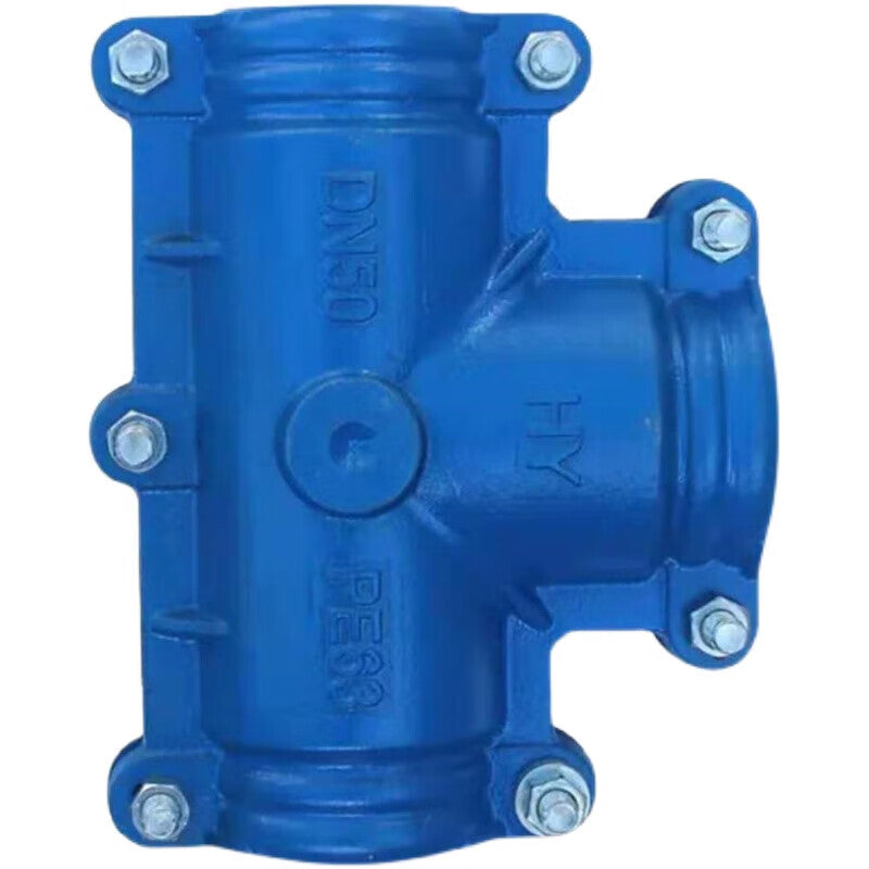 Jianhui Dahaf water-saving manifold repair tool, tee for leak sealing, ductile iron reducing tee for water pipes.