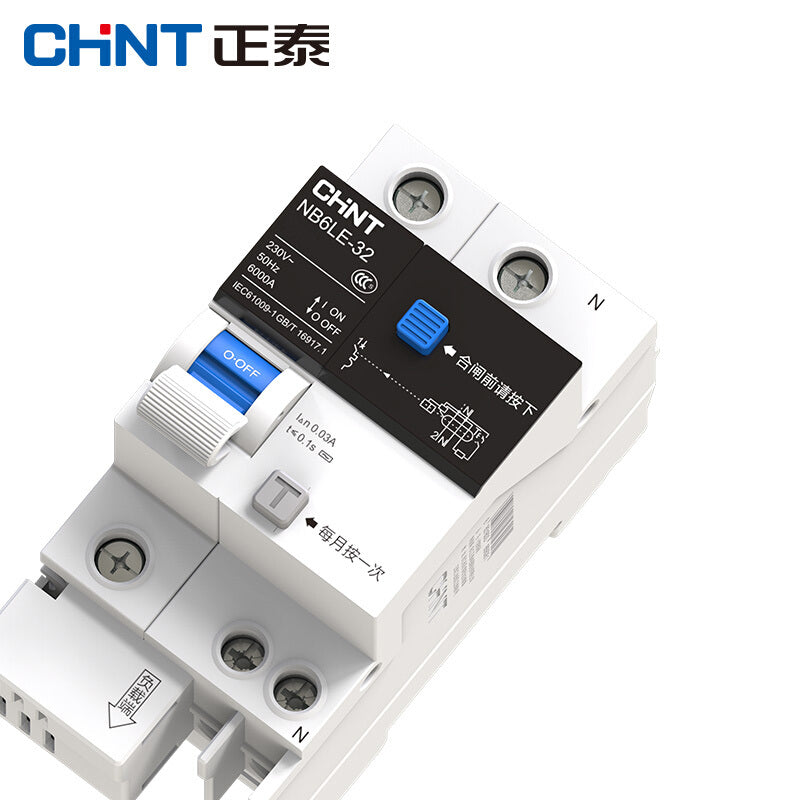 Chint NB6LE-32 1P+N RCBO, C16, 30mA, 6kA (1 piece)