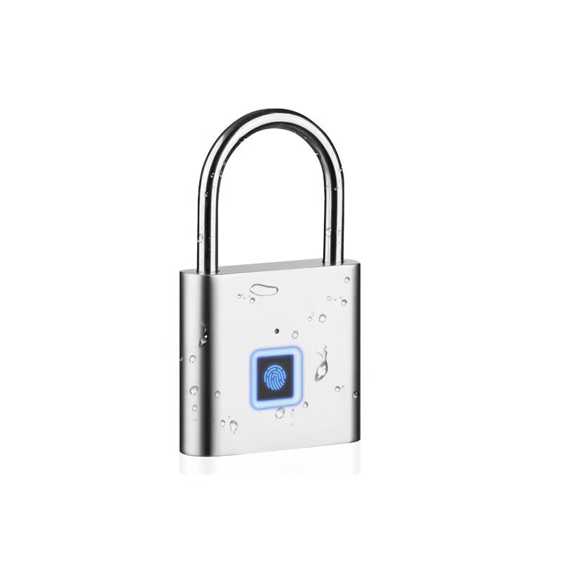 Chuco Smart Fingerprint Padlock, Outdoor Waterproof Padlock, Electronic Padlock Head, Door Anti-theft Combination Lock, Cabinet, Silver