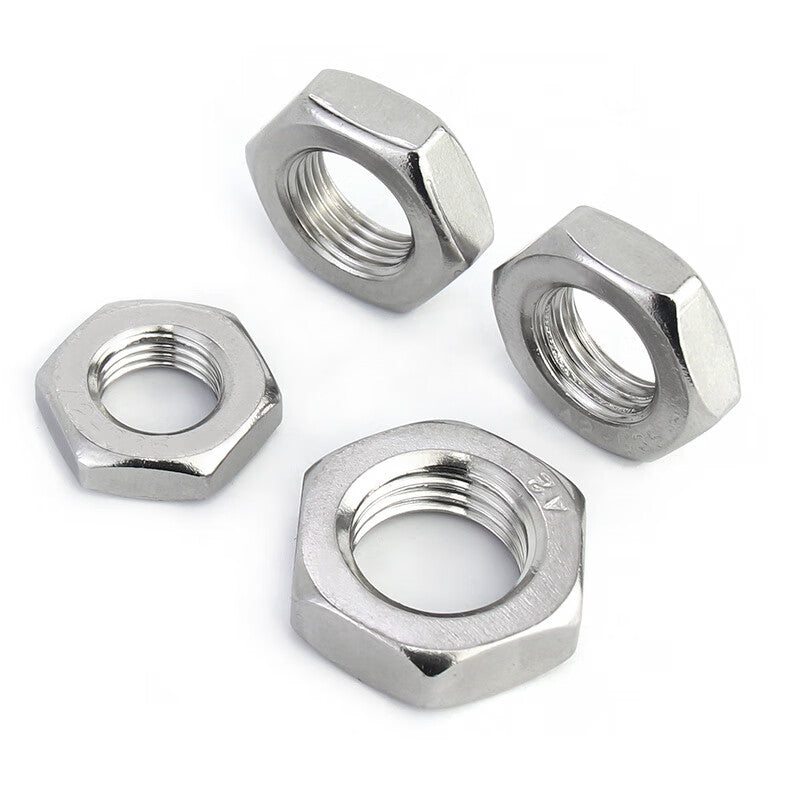Jinenchi Stainless Steel Hexagonal Thin Nuts M33*2, 16mm Thick (5 pieces/box)