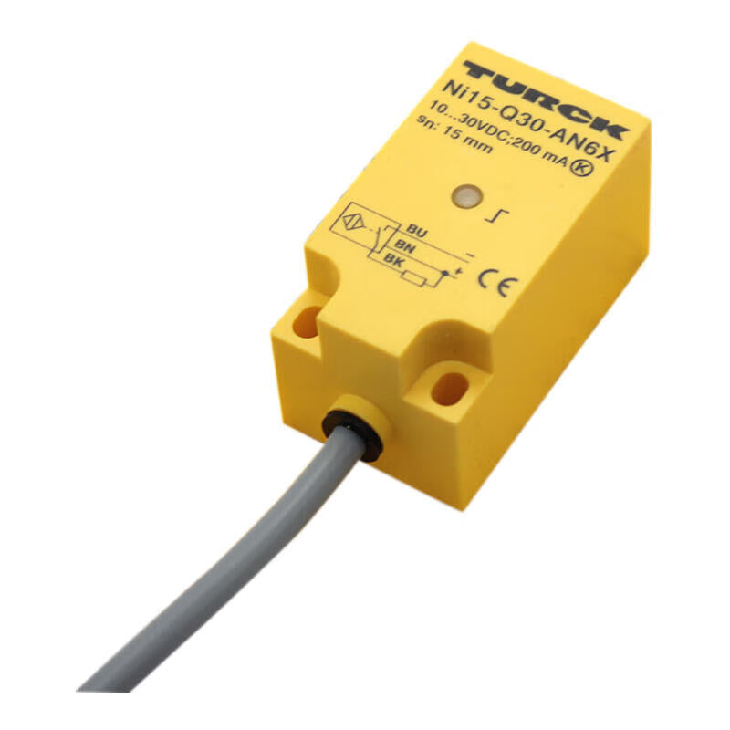 TURCK square inductive inductive sensor, detection distance 15mm, output type PNP, DC10-30V; NI15-Q30-AP6X