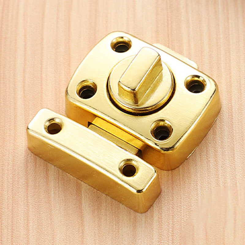 Deqi Zinc Alloy Door Bolt Lock, Bathroom Door Latch, Bedroom Deadbolt Lock, with Screws, Large Bright Gold