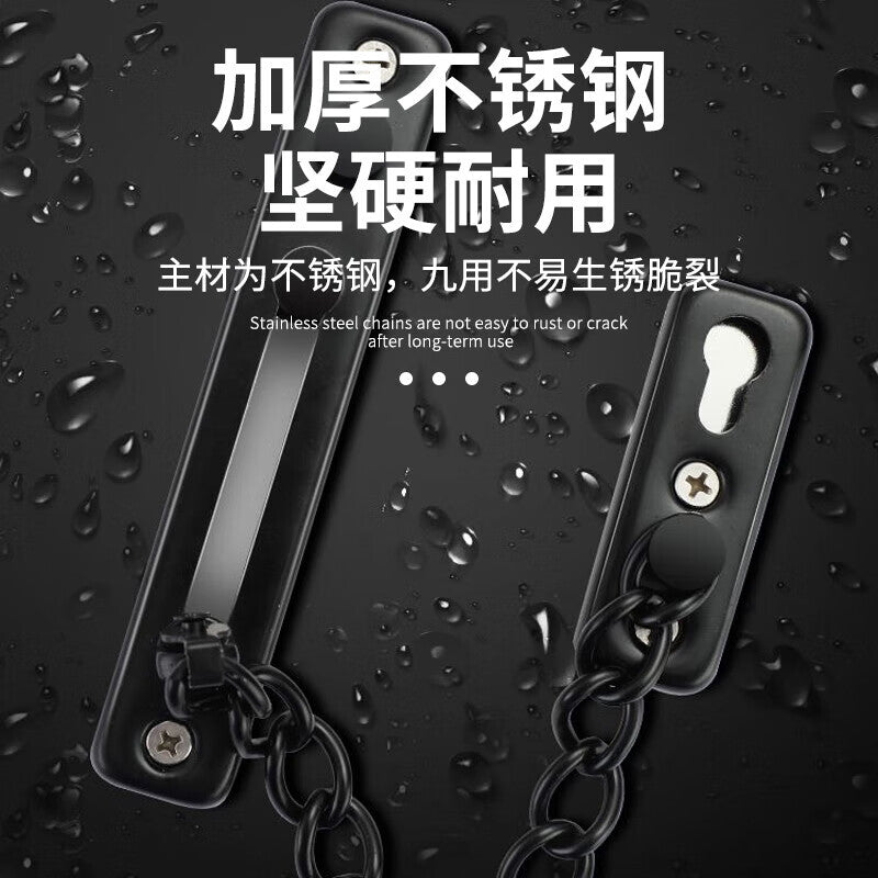 Dipur anti-theft chain stainless steel door chain lock latch pin no-drill dual-purpose household door bolt door latch anti-theft safety chain lock