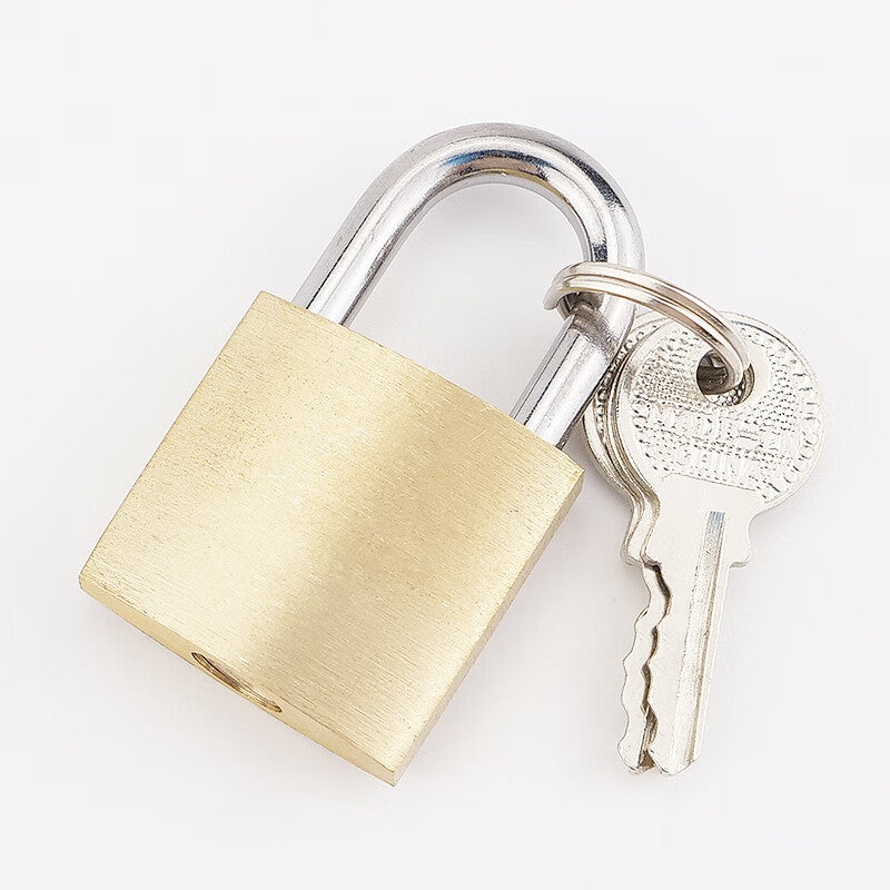 Haisdick brass padlock, box lock, cabinet lock, small padlock, power meter box lock, small brass lock, 25mm short beam single-opening HKsq-352