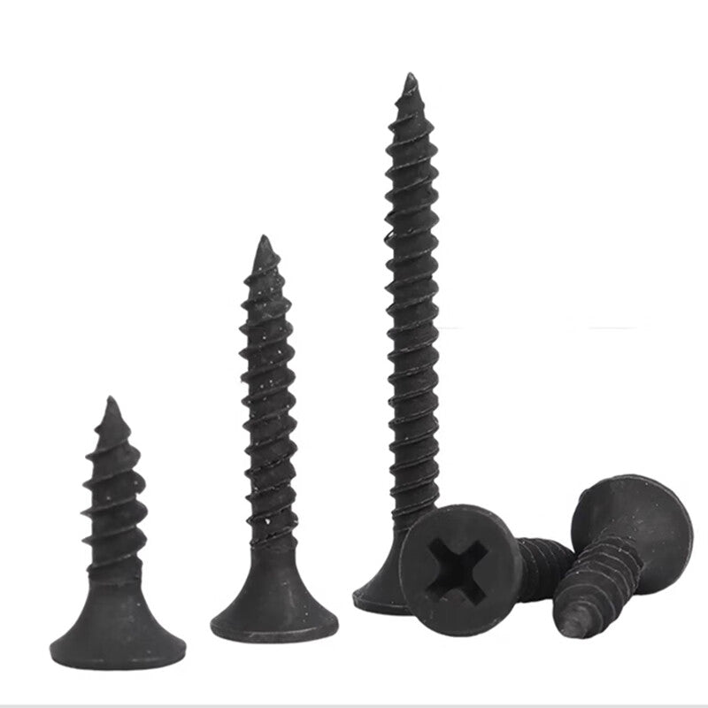 Tianli wall panel self-tapping screws, Phillips head countersunk black woodworking flat head hardened gypsum board drywall screws and wood screws