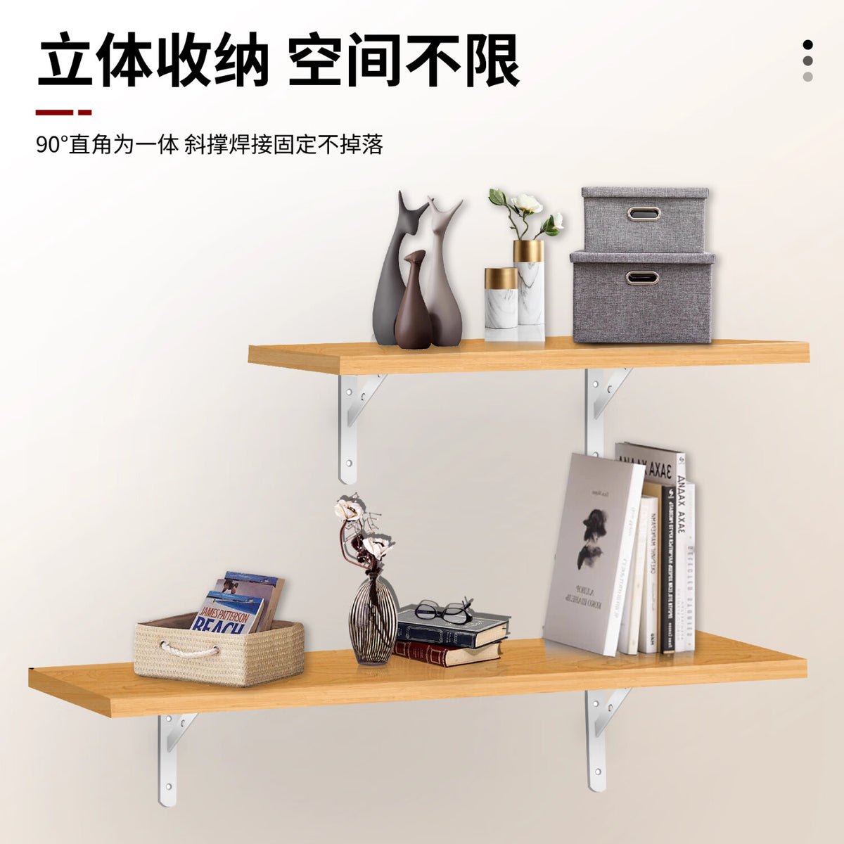 Shengduoshan stainless steel wall bracket, triangular bracket, triangular support frame, wall shelf support frame, folding bracket