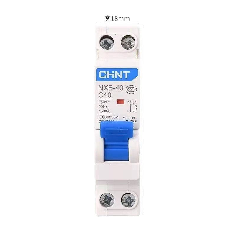 Chint (CHNT) double in and double out circuit breaker air switch overload air switch main switch NXB-40 1P+N C40 4.5kA