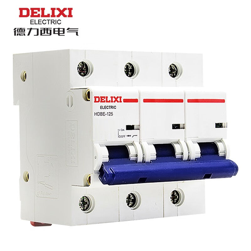 Delixi HDBE-125 3P C 100A 10KA 400VAC Miniature Circuit Breaker
