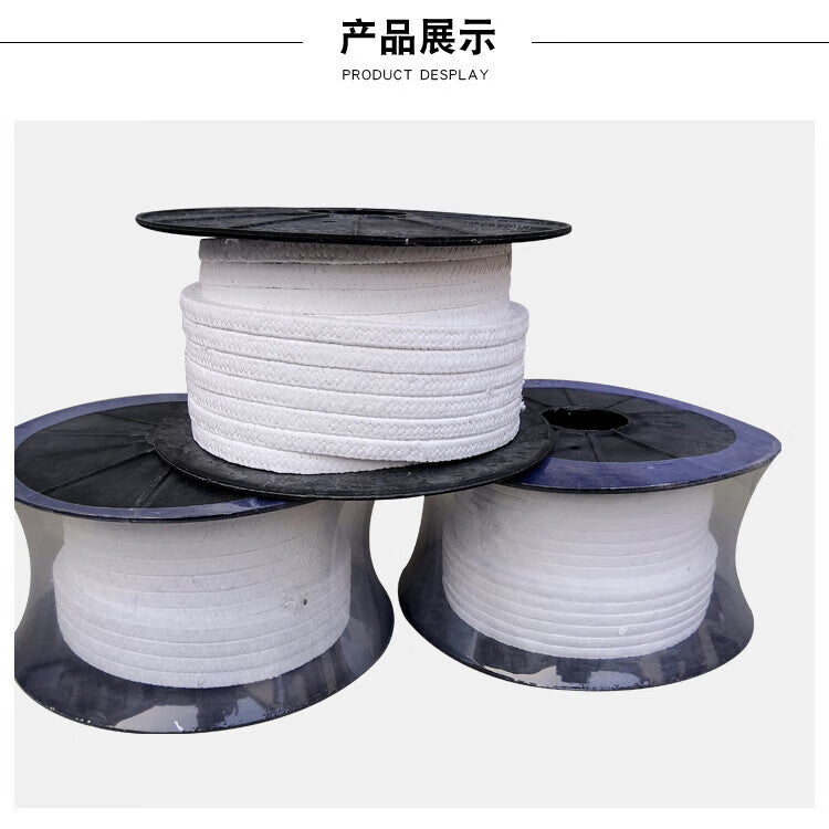 Kanggongda PTFE packing, corrosion resistant, high pressure, PTFE, Teflon, white polytetrafluoroethylene packing ring seal packing, PTFE rope