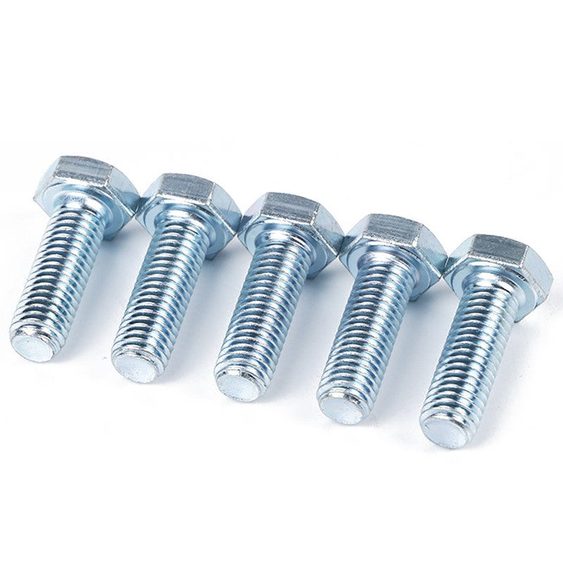 Haisdic 8.8 grade galvanized hex bolts GB5783 blue and white zinc external hex screws, carbon steel M10×45 (50 pieces) HK-026