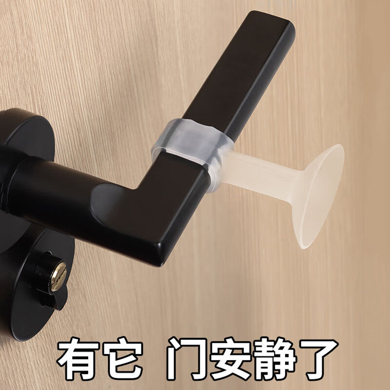 Primary-grade silicone door stoppers, door bumpers, doorstops, no-drill door stops, wall catchers, door locks, door handles, cushioning and anti-collision, transparent 6-pack
