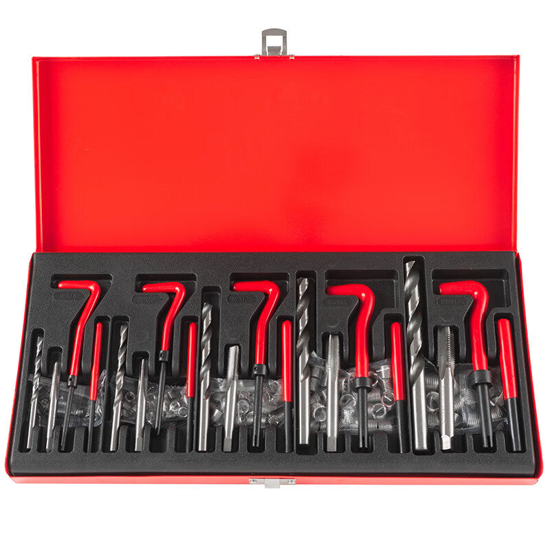 Orange Central 131-piece Thread Repair Tool Set: Hand-held Self-tapping Screw Insert, Damaged Stripped Thread Repair Tool, Tap Set