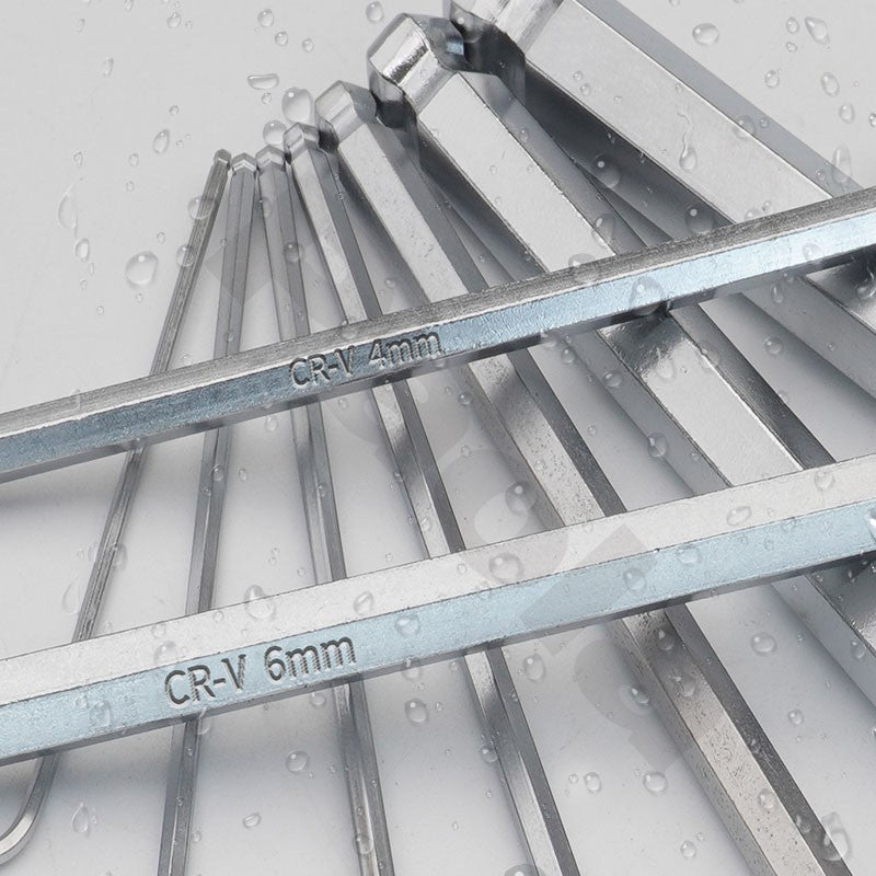 Paola Hexagon 9-piece ball head (extra long) Matte Hexagon wrench set Hexagon screwdriver 1049