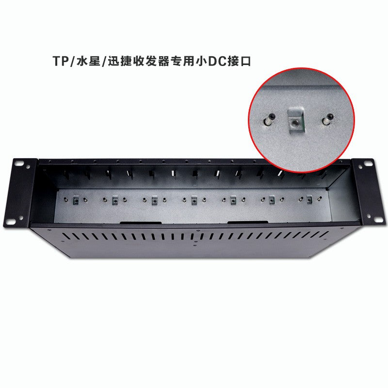 Bluemail 16 Slot Fiber Optic Transceiver Rack Chassis with Dual Power Supply