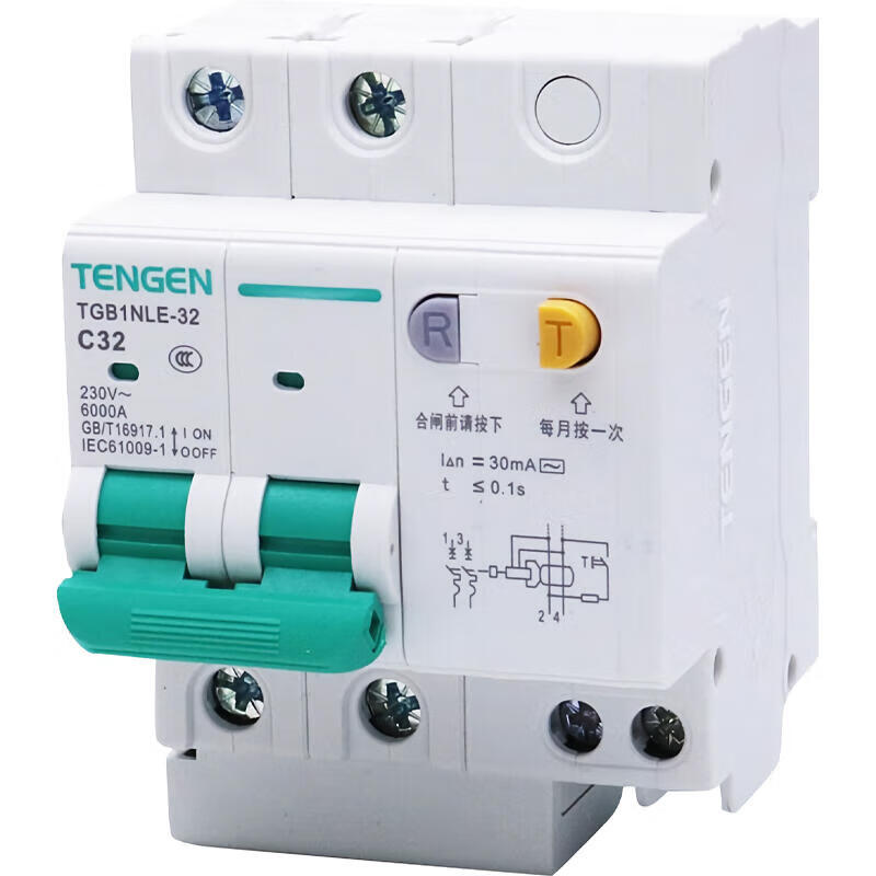 Tianzheng small leakage circuit breaker; TGB1NLE-32 2P C25 30mA (Xiangyun 3.0)