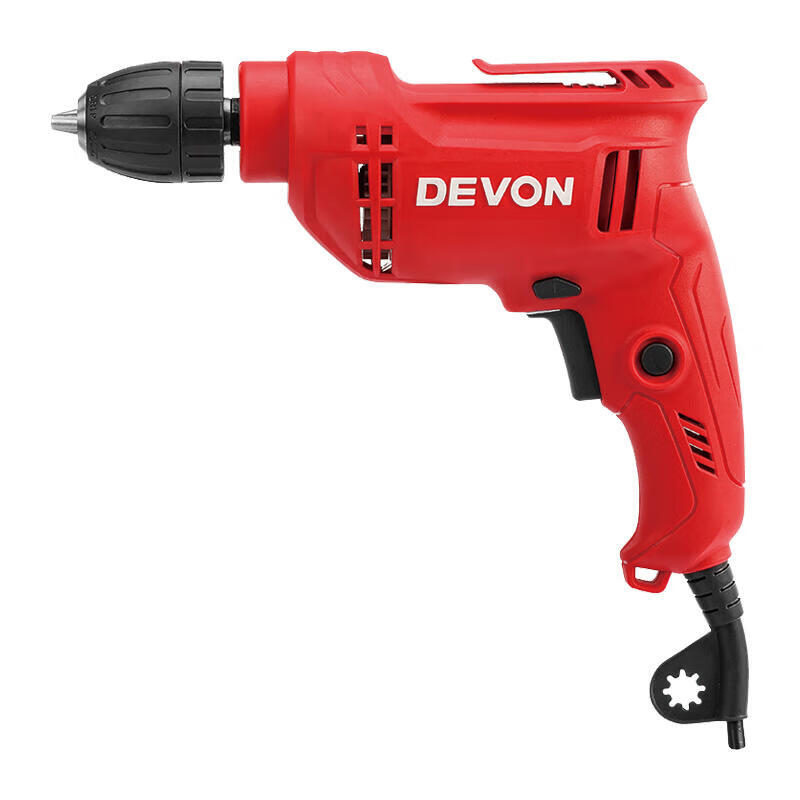 DEVON 10mm electric drill/460W/speed adjustment/forward and reverse/self-locking chuck/color box 1818-4-10RE KLE