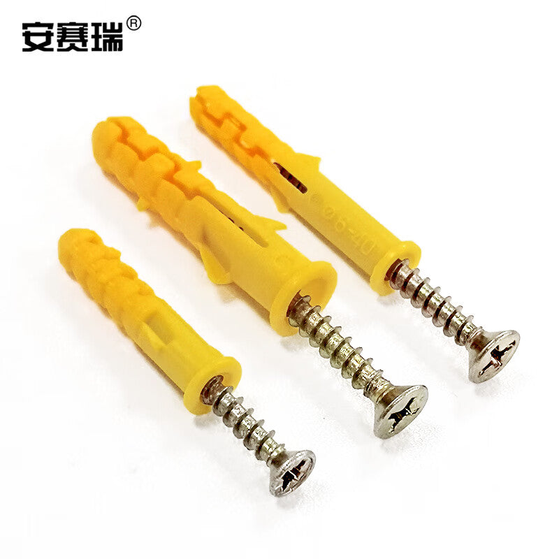 Ancer Precision Plastic Expansion Bolts, Anchor Bolts, Expansion Plugs, M4, M6, M8 Set, 45 Pieces, 4C00058