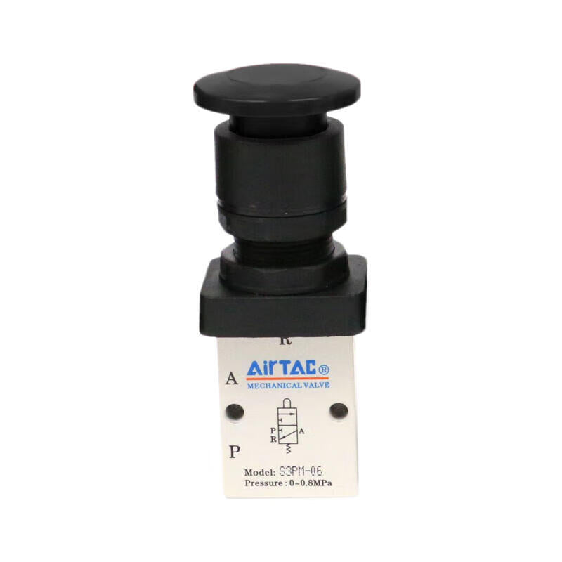 AirTAC Mushroom Head Button Manual Valve (1/8); S3PM06B