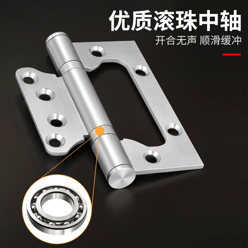 Juchengyun Stainless Steel Casement Hinges, 4-inch Pair, Indoor Bedroom Door and Window Hinges, Wooden Door and House Hinges