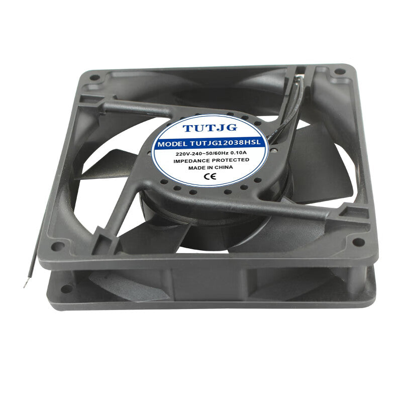 Tuten supporting small cabinet fan size is 120*120. Different purchase batches have different labels.
