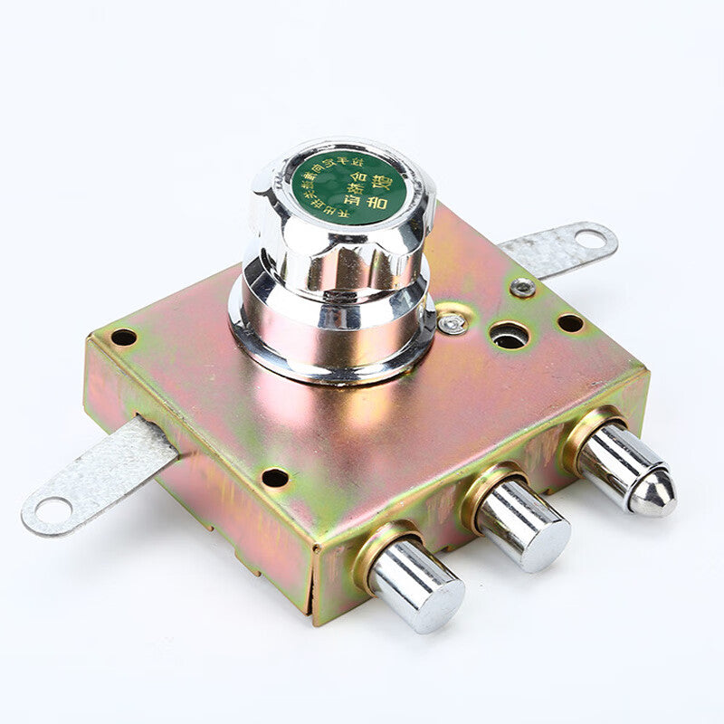 Deqi security door lock, automatic latch, cross lock cylinder, medium size (103-80mm), iron gate lock, anti-smashing and anti-pry, worry-free after-sales service.