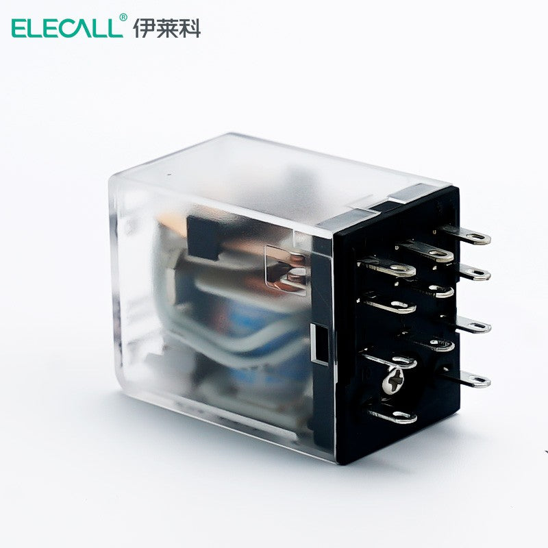ELECALL HH53P малое промежуточное реле переменного тока три открытых три закрытых со светом без основания электромагнитное реле комплект 11 футов MY3NJ AC24V