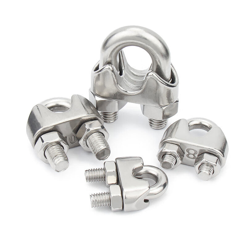 Tengchi (CT) 304 Stainless Steel Chucks, U-Shaped Clamps, Cat Paw-Shaped Ingot-Shaped Clamps, M6 (Pack of 10)
