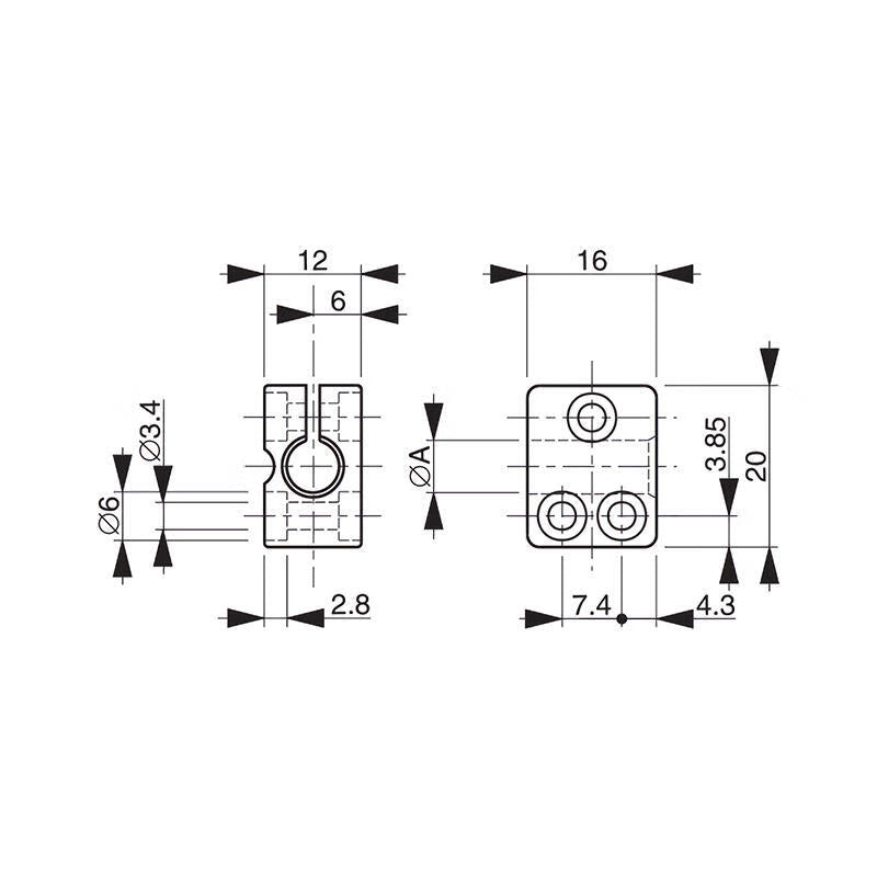 Contrinex Photoelectric Sensor Bracket; ASU-0001-040