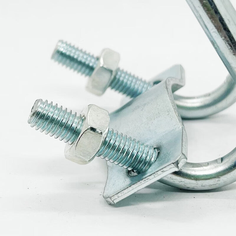 Deqi Double U-shaped Buckle Connector, Steel Pipe Fixing Buckle, Construction Fastener, Cross Pipe Buckle, One Price, 4-point Buckle (20/20)