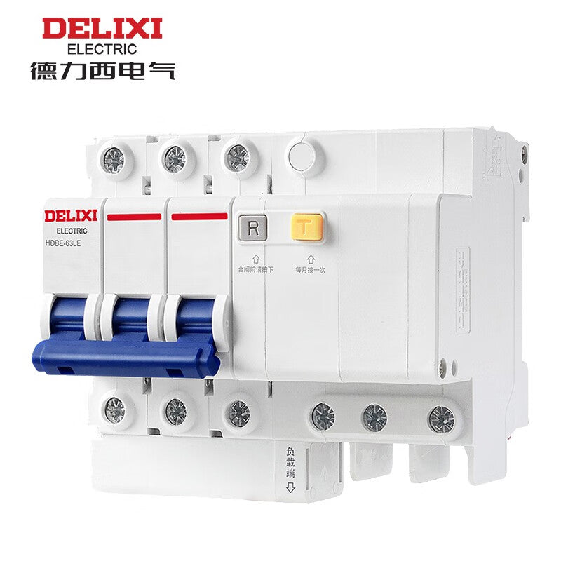 Delixi HDBE-63LE 3P D 40A 6KA 300mA Miniature Circuit Breaker