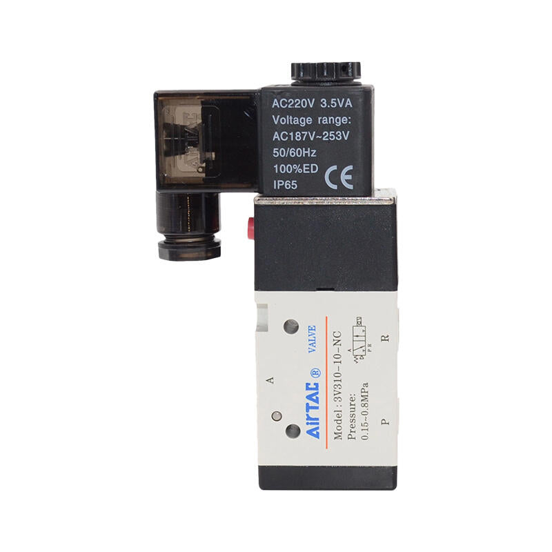 AirTAC internal pilot solenoid valve, 2-position 3-way normally closed, single solenoid, DIN socket; 3V31010NCBG