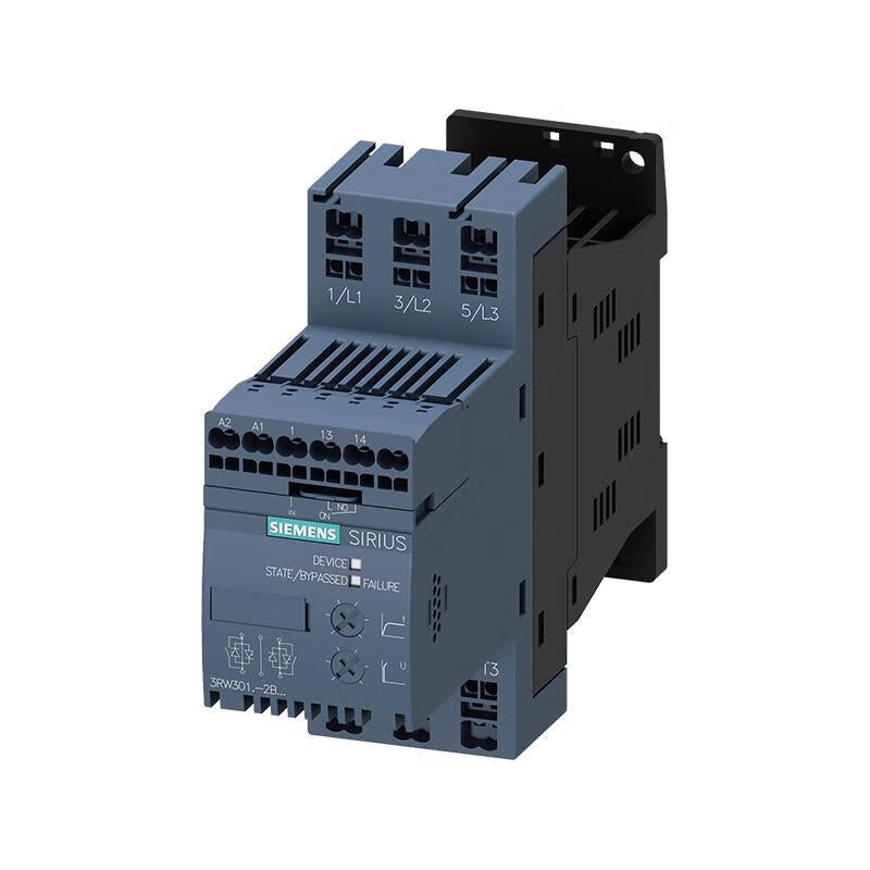 Siemens soft starter S0 06.5A, 3kW/400V, 200-480VAC, 24VAC/DC cage type terminal; 3RW30142BB04