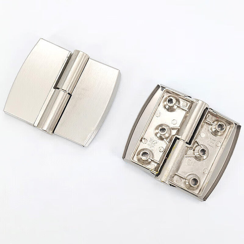 Jingu Lao KCAA-582 Stainless Steel Public Toilet Partition Fittings, Toilet Self-Closing Door Removable Hinges (2 Pieces), Right Side Stainless Steel Cover + Alloy