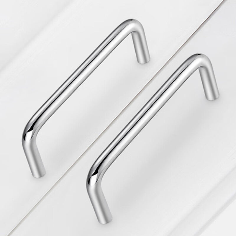 Deqi Stainless Steel Door Handles, Modern Minimalist Wardrobe Door and Cabinet Drawer Handles, Solid Stainless Steel U-Shaped Handles, 304 Steel, 14*L150*50*M8