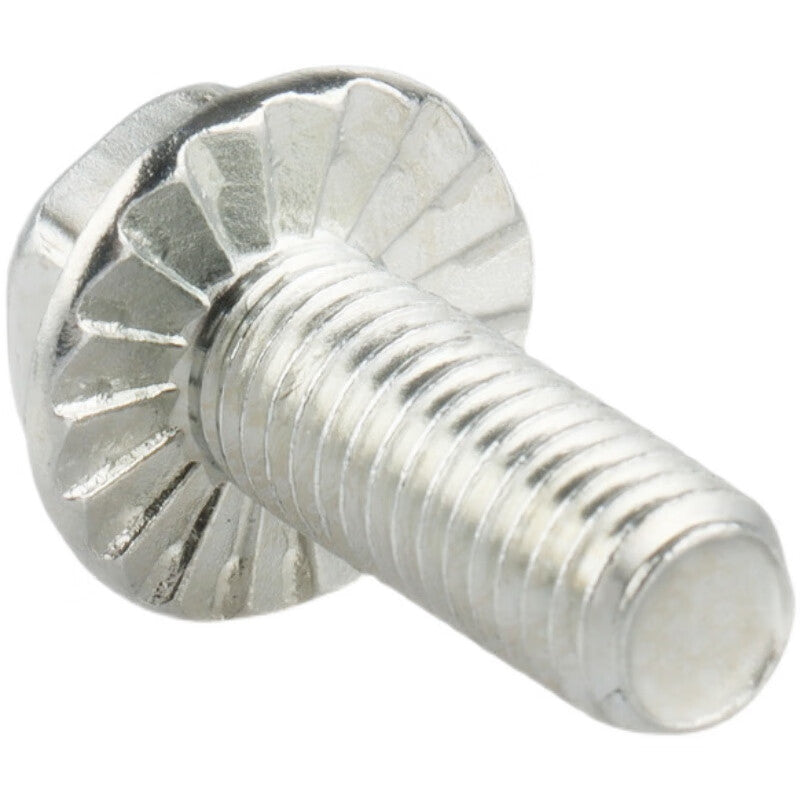 XUTE M4*6mm (50 pieces) Galvanized Hexagonal Cross Flange Bolts with Toothed Anti-slip, Selected Carbon Steel Flat Bottom Flange Bolts