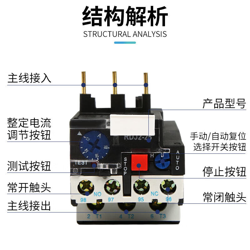 People's Electric Thermal Overload Relay RDJ2 Series RDJ2-25 18A