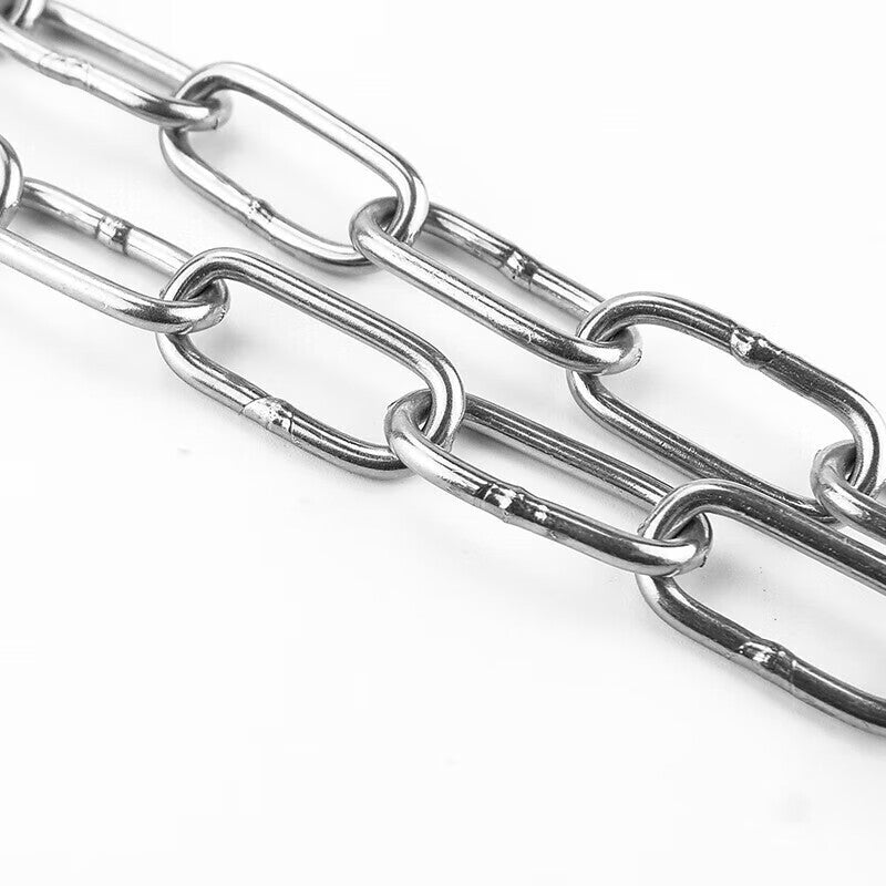 Jingu Lao 304 Stainless Steel Chain Clothesline for Outdoor Drying of Blankets and Clothes, Balcony, 3mm Thick Chain, 4m Chain + 2 Spring Buckles KZS-1150